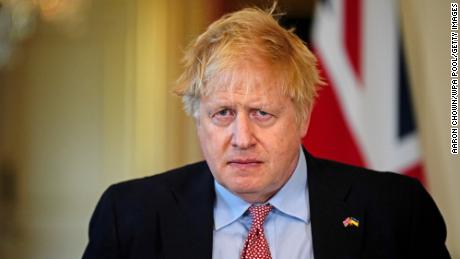Le Premier ministre britannique Boris Johnson à Downing Street le 7 avril 2022.
