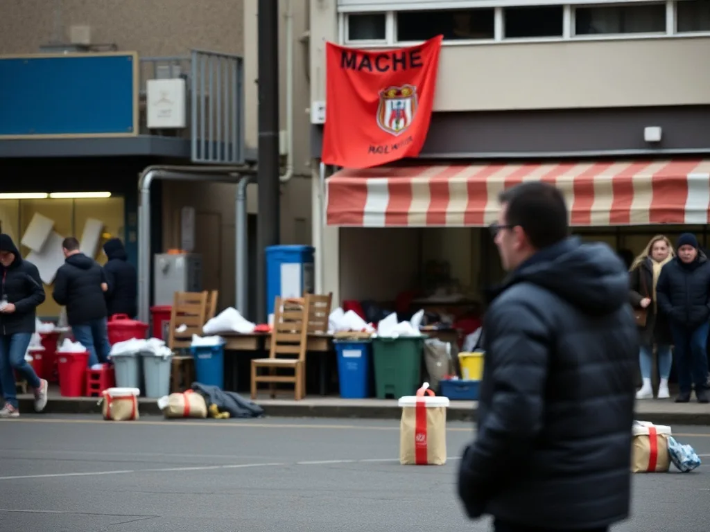 Un ballon de football ancien posé sur une pelouse usée, rappelant les terrains de Division 3 des années 1980